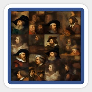 Rembrandt Paintings Mashup Sticker